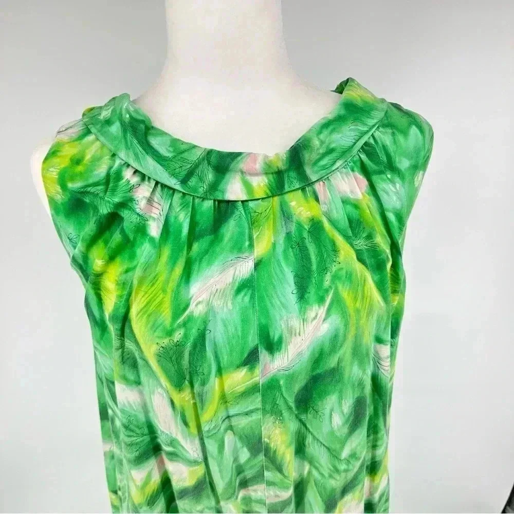Vintage 60s cotton muumuu / caftan / beach party dress - Picture 3 of 10